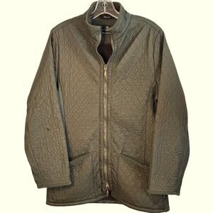 Barbour‎ Women Quilted Jacket Olive Green Fleece Lined Preppy Gorpcore US 10